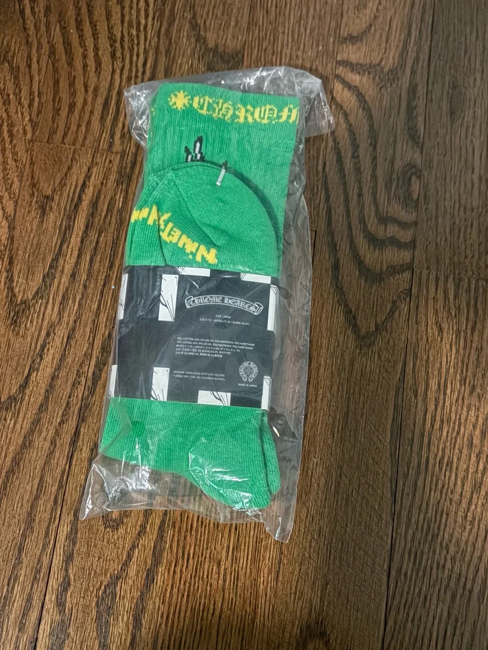Chrome Hearts Green Flame Socks